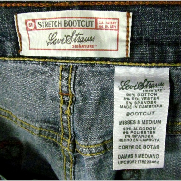 Levi Strauss Signature Jeans Sz 8 Stretch Boot Cut - Picture 3 of 6